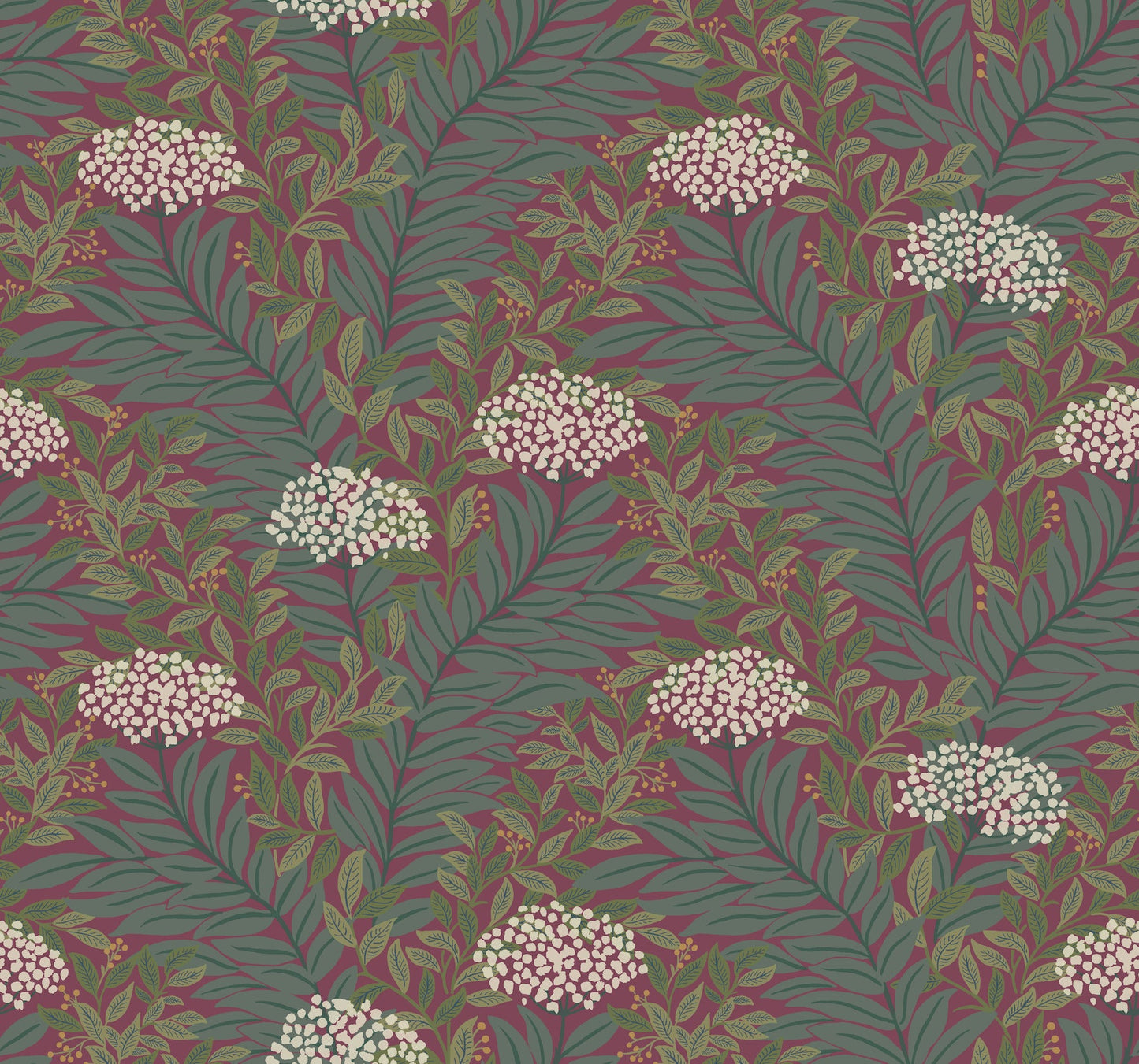 Highgrove Wallpaper- Burgundy
