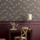 Highgrove Wallpaper- Burgundy