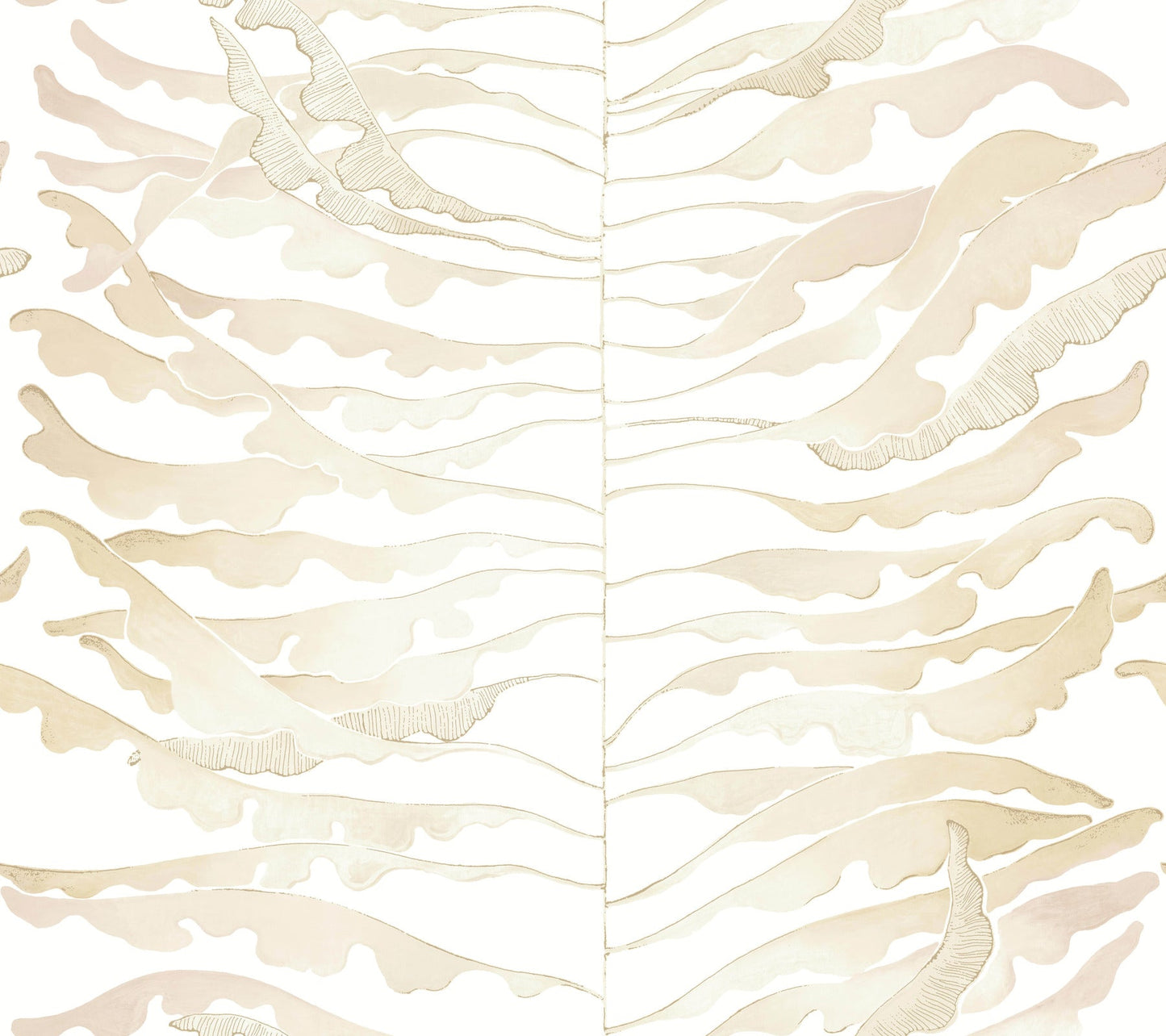Leaf Column Wallpaper- Clay