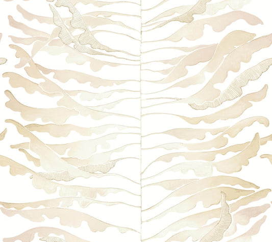 Leaf Column Wallpaper- Clay