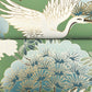Sprig & Heron Green Wallpaper