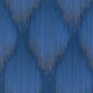Starfall Sapphire Metallic Ikat Wallpaper