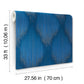 Starfall Sapphire Metallic Ikat Wallpaper