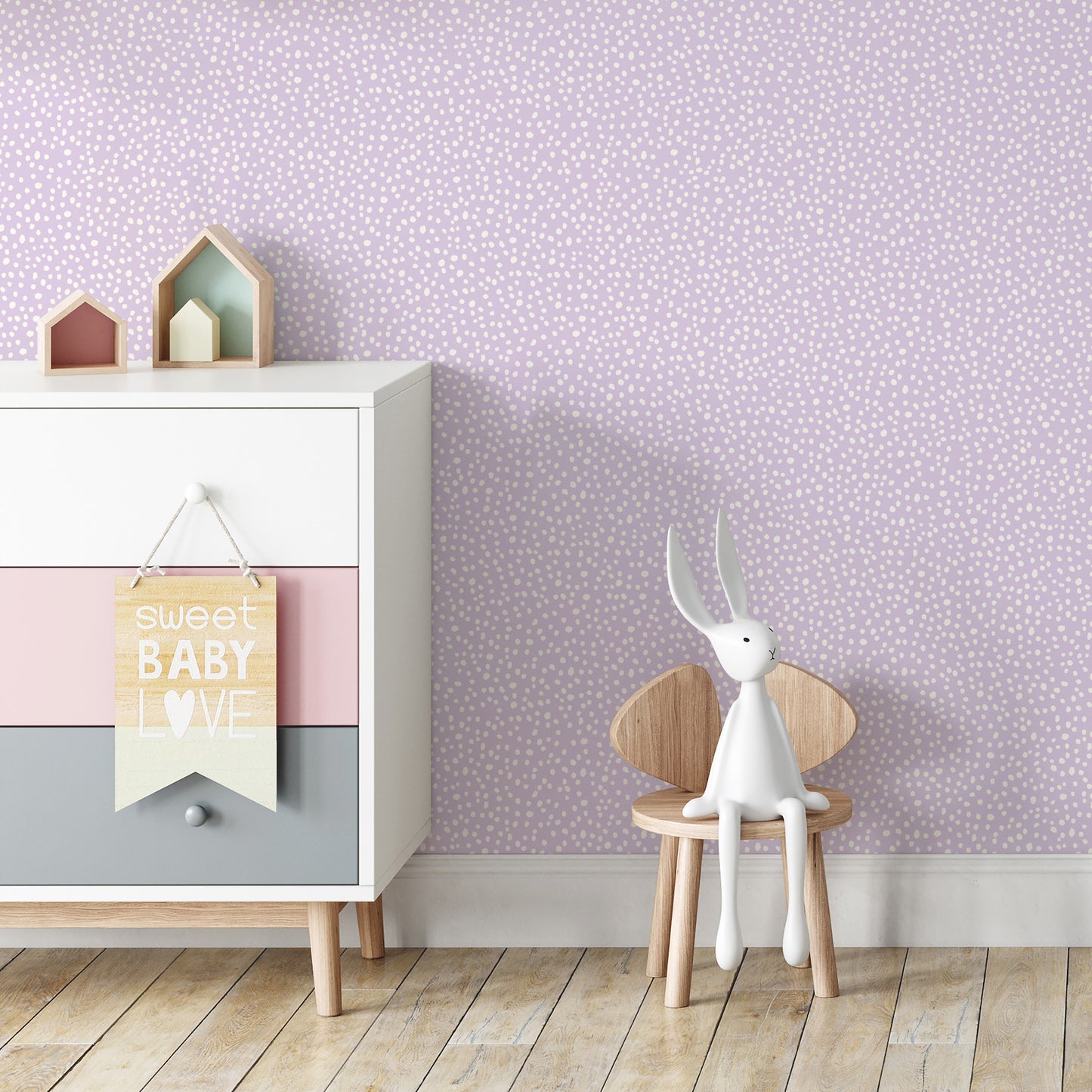 Dotty Lavender Petite Polka Dot Wallpaper