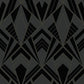 Allenby Black Flocked Wallpaper