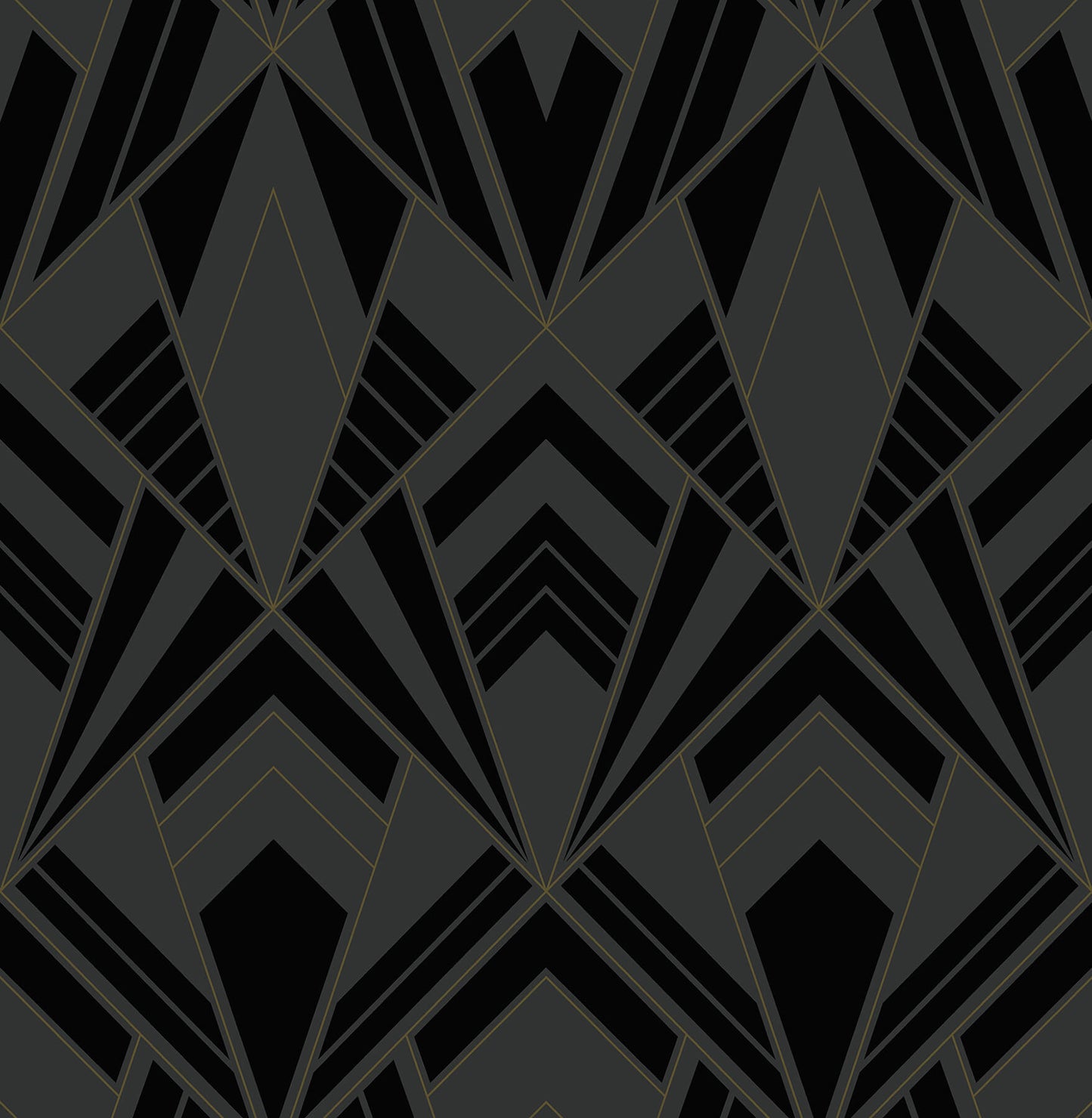Allenby Black Flocked Wallpaper