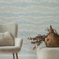 Wiggle Sky Blue Ikat Stripe Wallpaper