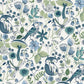 Wonder Teal Woodland Animals Wallpaper