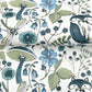 Wonder Teal Woodland Animals Wallpaper