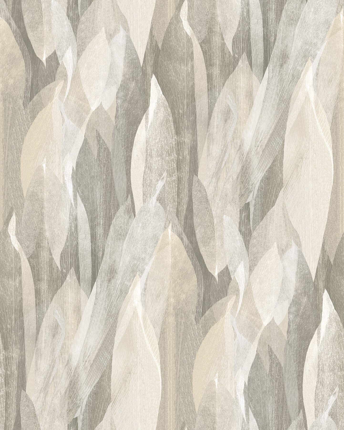 Shimmering Canopy Neutral Botanical Wallpaper