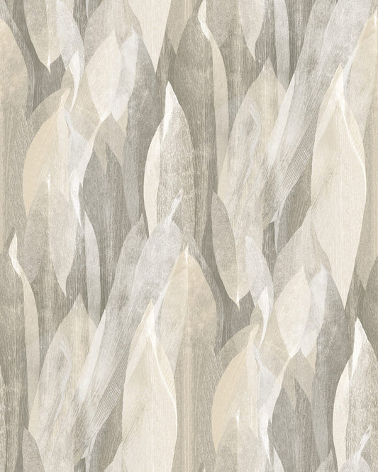 Shimmering Canopy Neutral Botanical Wallpaper