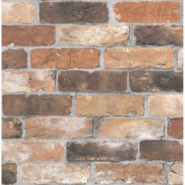 Orange Reclaimed Bricks Wallpaper