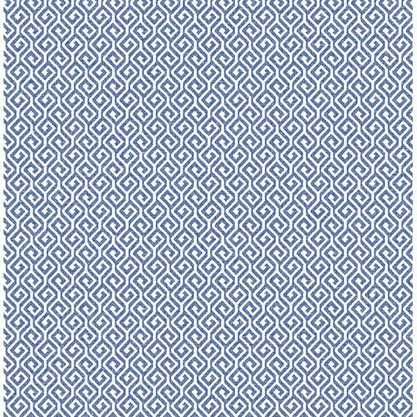 Sete Denim Greek Key Wallpaper