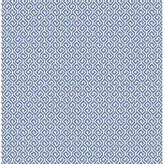 Sete Denim Greek Key Wallpaper