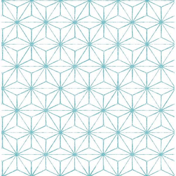 Orion Turquoise Geometric Wallpaper