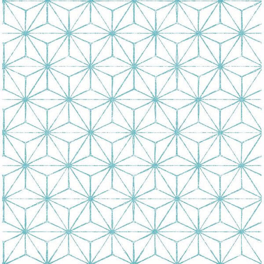 Orion Turquoise Geometric Wallpaper