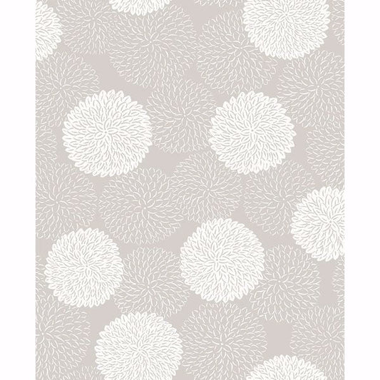 Blithe Taupe Floral Wallpaper