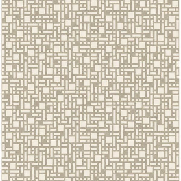 Bento Taupe Geometric Wallpaper