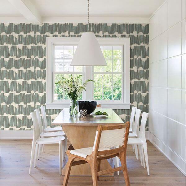 Serendipity Teal Shibori Wallpaper