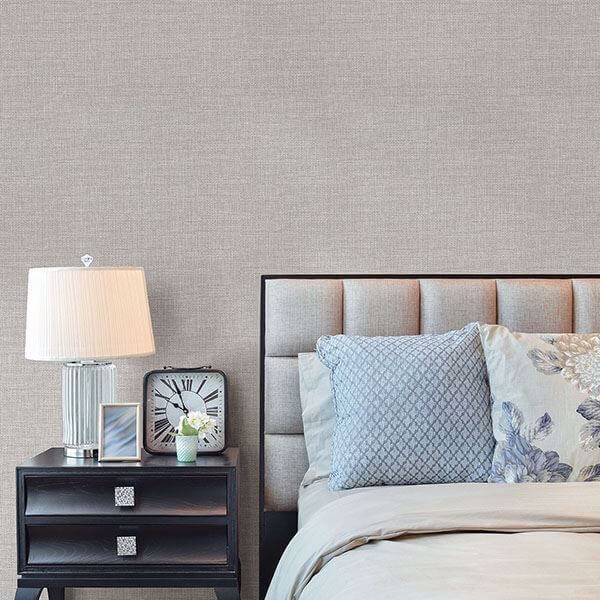 Bohemian Pewter Woven Texture Wallpaper