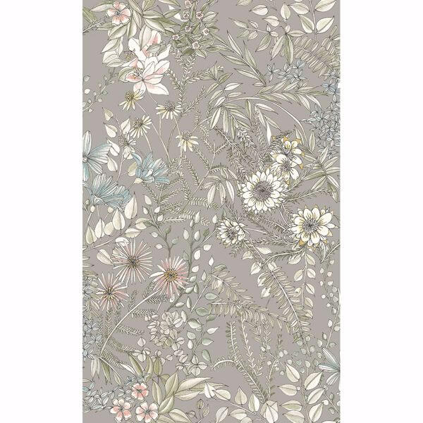 Full Bloom Beige Floral Wallpaper