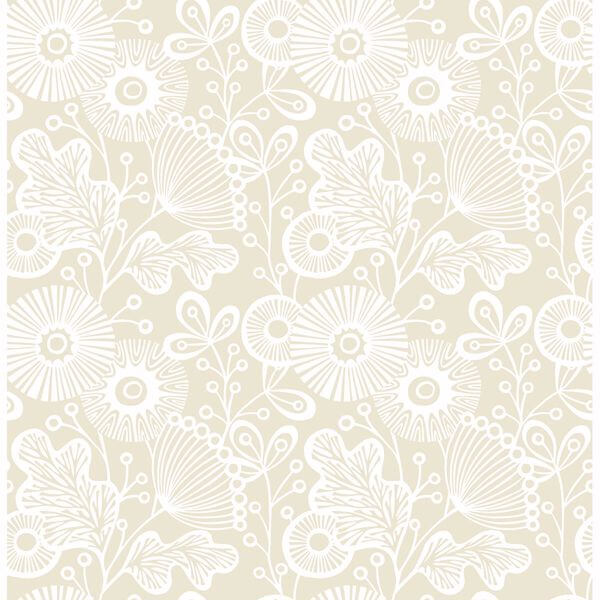 Ana Cream Floral Wallpaper