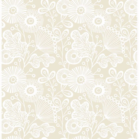 Ana Cream Floral Wallpaper