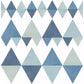 Trilogy Blue Geometric Wallpaper