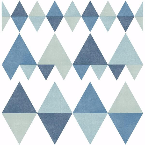 Trilogy Blue Geometric Wallpaper
