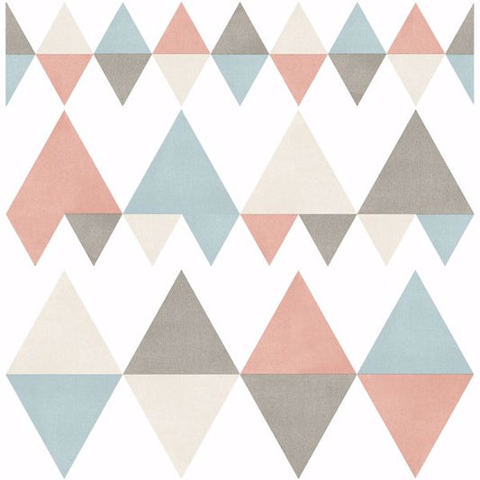 Trilogy Coral Geometric Wallpaper