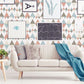 Trilogy Coral Geometric Wallpaper