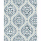 Adele Aqua Damask Wallpaper