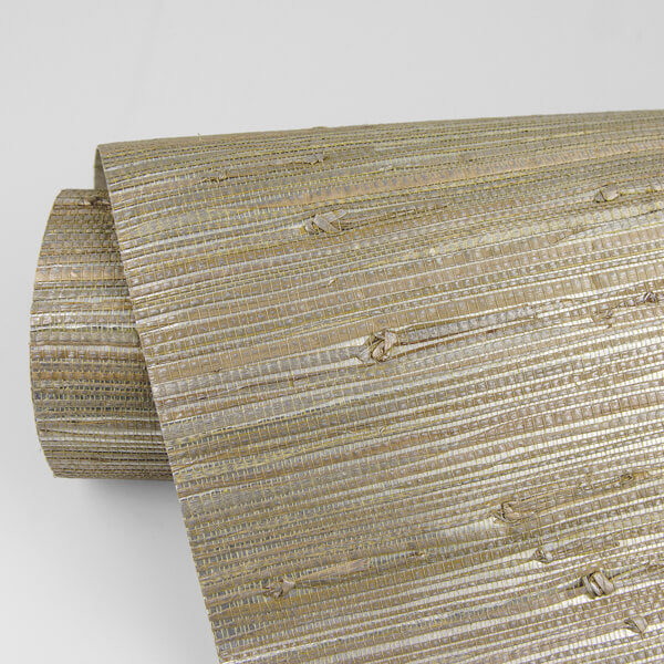 Iriga Gold Grasscloth Wallpaper