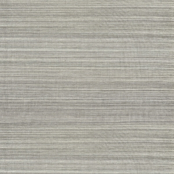 Nathan Silver Grasscloth Wallpaper
