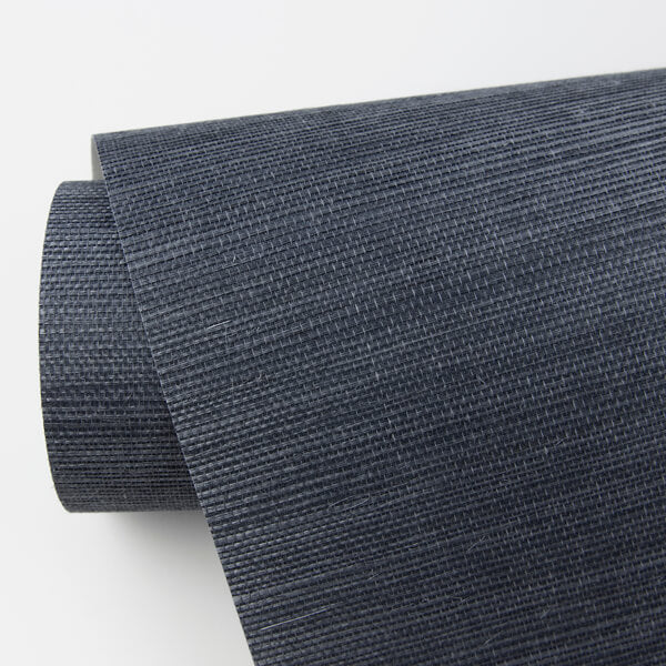 Victoria Indigo Grasscloth Wallpaper