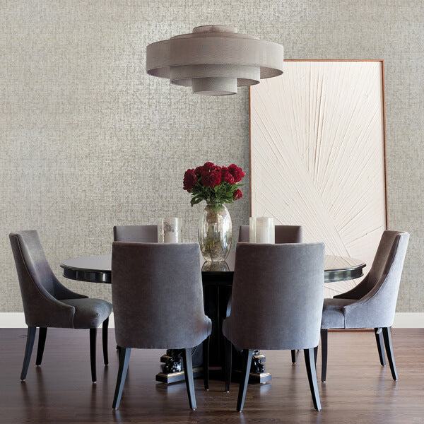 Kongur Silver Grasscloth Wallpaper