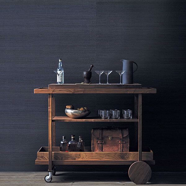 Peninnsula Navy Sisal Grasscloth Wallpaper