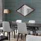 Laem Teal Grasscloth Wallpaper