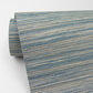 Pattaya Blue Grasscloth Wallpaper
