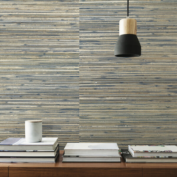 Ranong Champagne Grasscloth Wallpaper