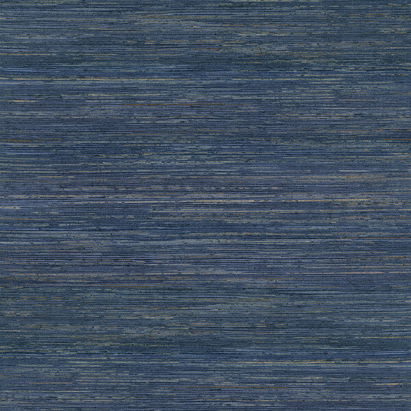 Pattini Indigo Grasscloth Wallpaper