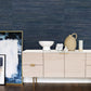 Pattini Indigo Grasscloth Wallpaper