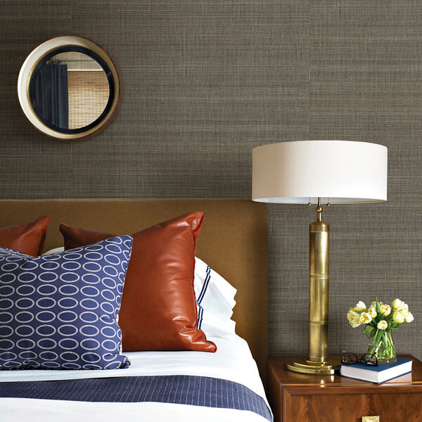 Tiemao Brown Abaca Grasscloth Wallpaper