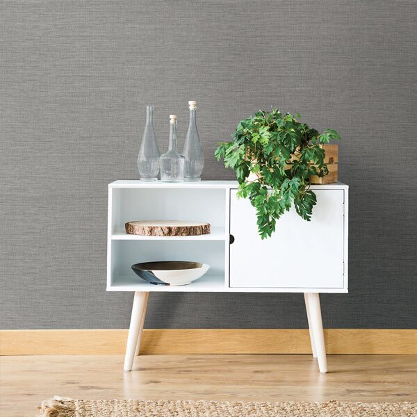 Essence Grey Linen Texture Wallpaper