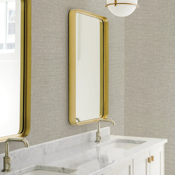 In The Loop Neutral Faux Grasscloth Wallpaper