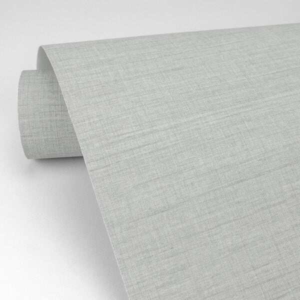 Essence Light Grey Linen Texture Wallpaper