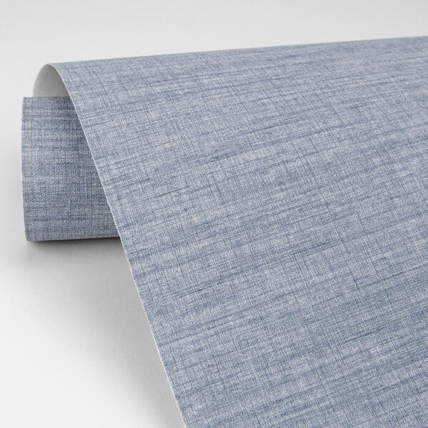 Essence Light Blue Linen Texture Wallpaper