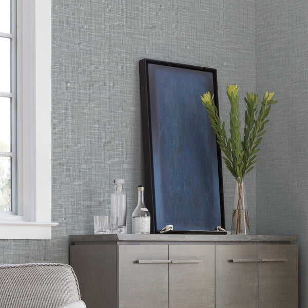 In The Loop Multicolor Faux Grasscloth Wallpaper