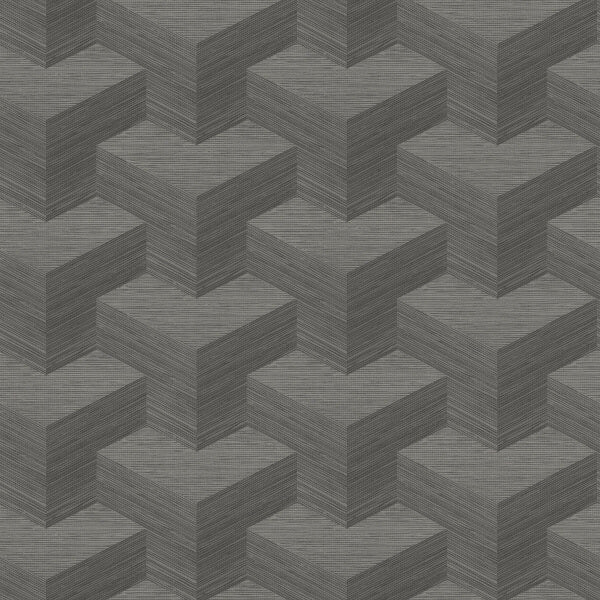 Y Knot Grey Geometric Texture Wallpaper