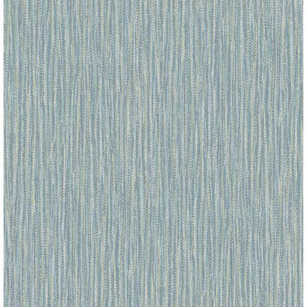 Raffia Aqua Faux Grasscloth Wallpaper